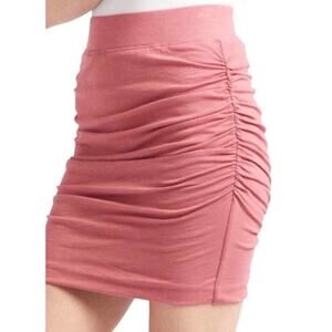 NWT Sundry For Evereve Ruched Mini Skirt Soleil La Luna
